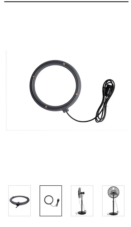 Ventilador de pedestal externo Hunter Industrial 30 polegadas à prova de intempéries com Water Mister - Imagem 4 de 4