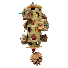 Parrot Foraging Toy Wooden Foraging Chew Pet Supplies Colorful Husk Parrot Toys