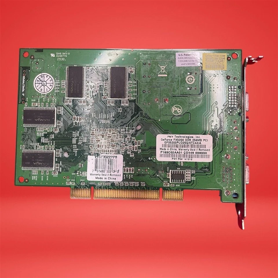 PNY GeForce FX 5200 DDR 256MB Dual VGA PCI Video Graphic Adapter VCGFX522PPB - Image 2 of 4