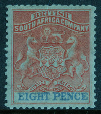 Rhodesia (British South Africa Co.) 1892 8d SG 23 Mint hinged cat £22