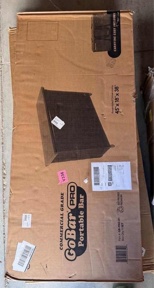 GoPong GoBar PRO Commercial Grade Portable Bar - 45" x 18" x 38"