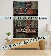 aged steel texture industrial madness theme wall decor tapestry  59X82 in