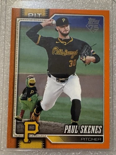 2026 Topps Celebration Series 1 Paul Skenes Hidden Mascot Orange /25 Pirates Sp