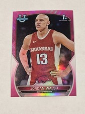 2023 Topps Bowman University Chrome Pink Refractor #81 Jordan Walsh