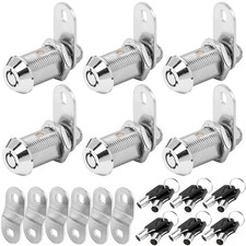 Cam Lock RV Storage Locks Keyed Alike, 1-1/8 Fits on 7/8 Max Door Thickness, ...