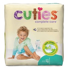 Cuties Complete Care Baby Diaper Size 4 22 to 37 lbs. CDB004 25 Ct