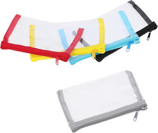 5 Pcs 6 X 3.5-Inch Clear Waterproof Cosmetic Bag with Zipper Small Makeup Pouche