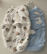 Winnie the Pooh and Amongst the clouds baby swaddle blanket 0-3m Nylon closure