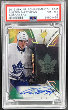 2016-17 SPX VIP Achievements Auston Matthews Rookie Auto #VIP-AM PSA 8