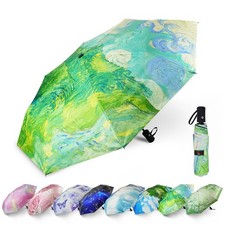 Travel Umbrella Windproof Automatic Umbrellas Small Compact UV Sun Protection...