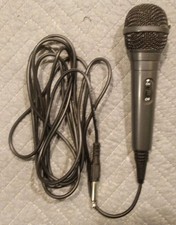 Wired Karaoke Microphone 10ft Cord 1/4 Large Connector Black Unbranded