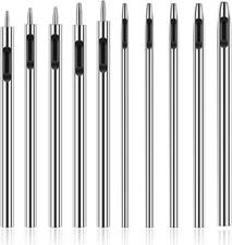 10 Pcs Leather Hole Punch Cutter 0.5Mm-3.5Mm Hollow Punch Set for Leather Crafti