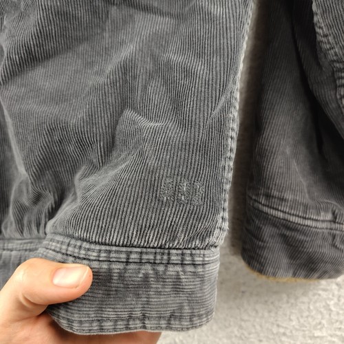 Vintage Abercrombie & Fitch Y2K Jacket Corduroy Sherpa Youth Medium Gray 2000s - Picture 8 of 8