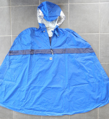 Regenponcho Regenjacke Umhang Jeantex Taschen Sichtfeld in Kapuze Radspo. Unisex