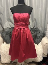 Davids Bridal Short Pink Bridesmaid Dress Color: Watermelon Size 4 $135 Prom