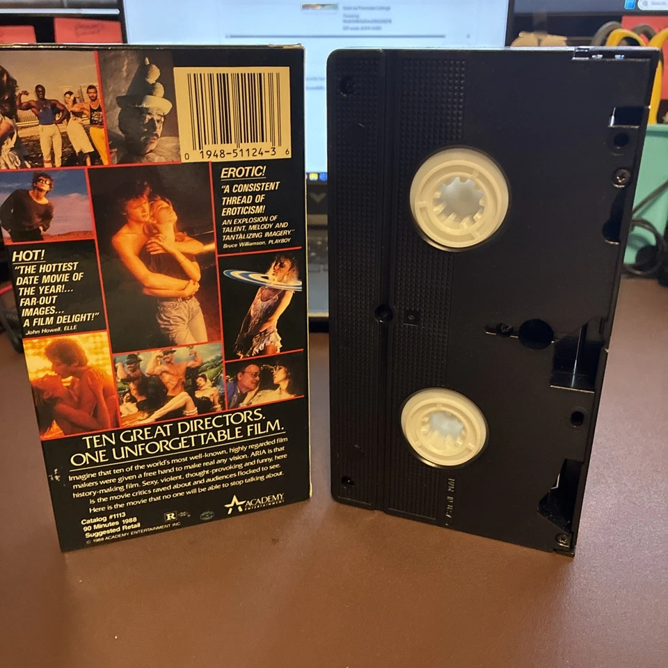 Aria (VHS, 1988) Theresa Russell Beverly D'Angelo Erotic Thriller C2 - Imagem 2 de 2