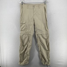 COLUMBIA Pants Women 6 Convertible Zip Off Omni Shade Ripstop Cargo Hiking Beige