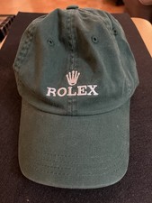 Vintage Rolex Green Solid Adjustable Baseball Cap Hat