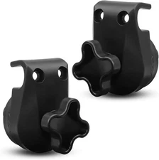 2Pcs Porch Patio Swing Fittings to Attach Canopy Frame, Garden Black 