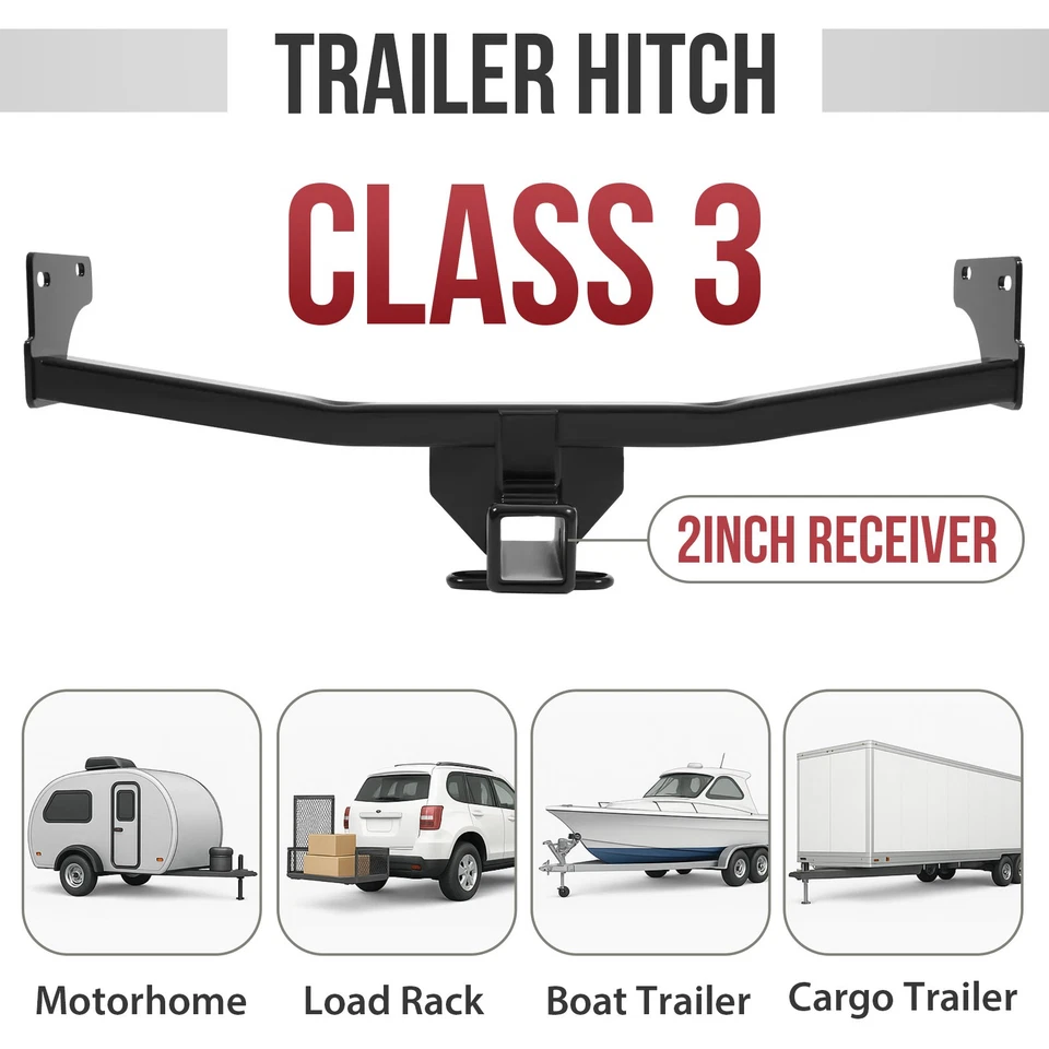 Class-3 Trailer Hitch 2" Receiver Rear Towing For Jeep Patriot Compass 2011-2017 - Image 3 of 4