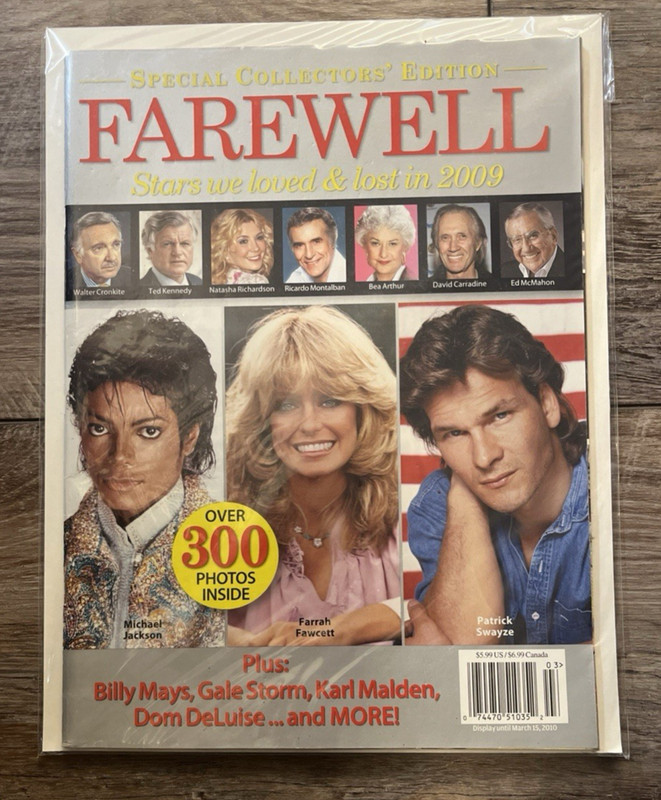 SPECIAL COLLECTORS EDITION FARWELL STARS WE LOVED & LOST IN 2009
