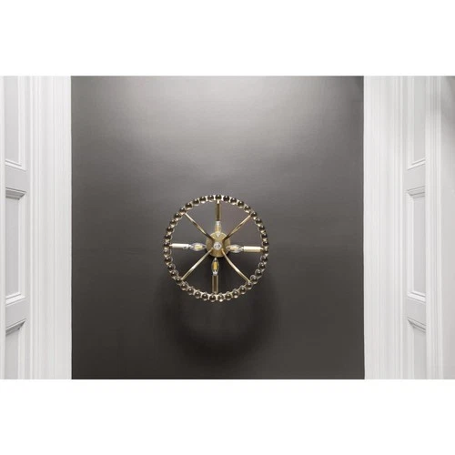Crystorama CLO-8894-AG Clover Semi-Flush Mount Aged Brass - Picture 4 of 9