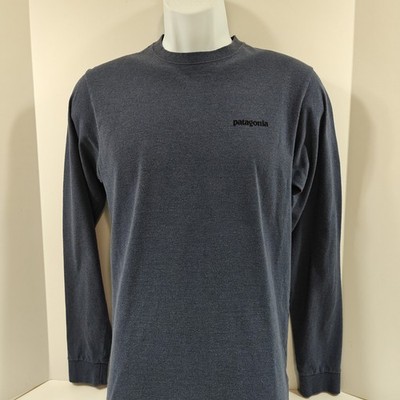 Patagonia Fitz Roy Trout  Blue Long Sleeve Shirt Mens Small