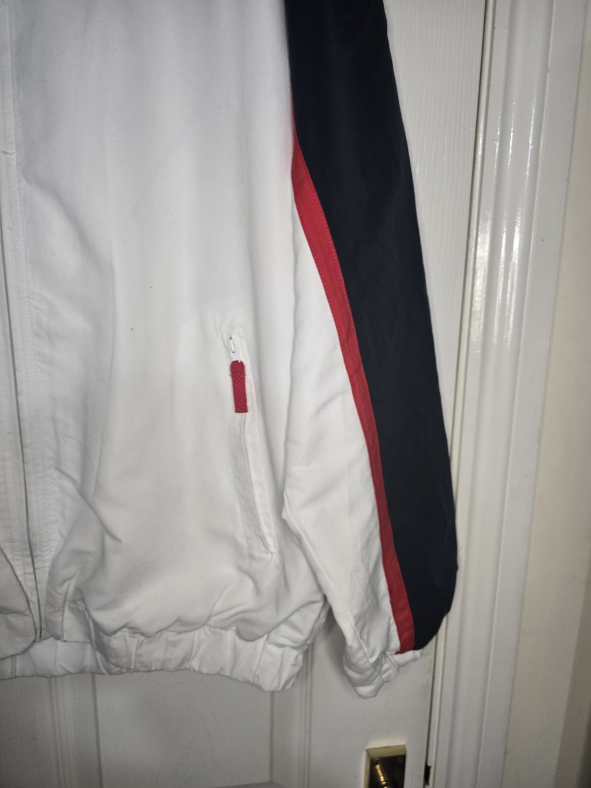 Fila Vintage Fila Track Jacket Xl Bianco Navy Leggero Logo Ricamato 639