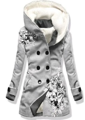 Floral Fleece-Lined Women's Wolf Jacket