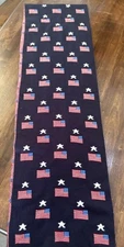 Johnston & Murphy Winter Flag Scarf Patriotic Red White Blue Americana Stars
