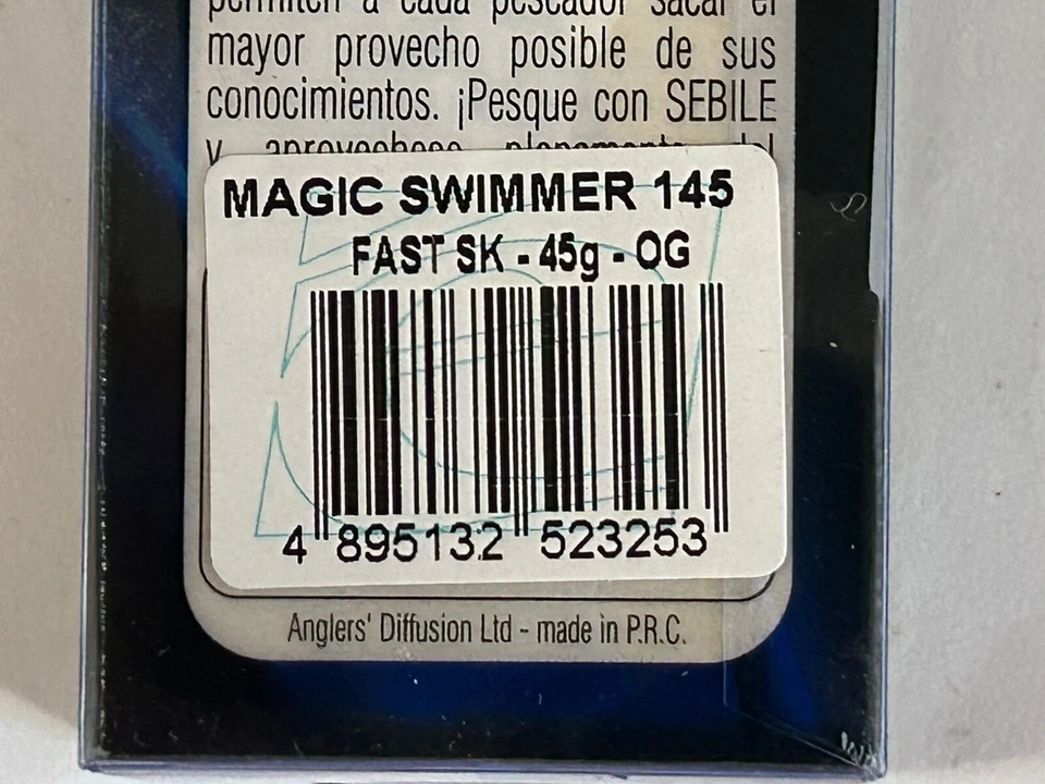 Sebile Magic Swimmer 145 Fast Sinking 5 3/4” 1 1/2 oz -OG Original Golden Shiner Foto 3 de 3