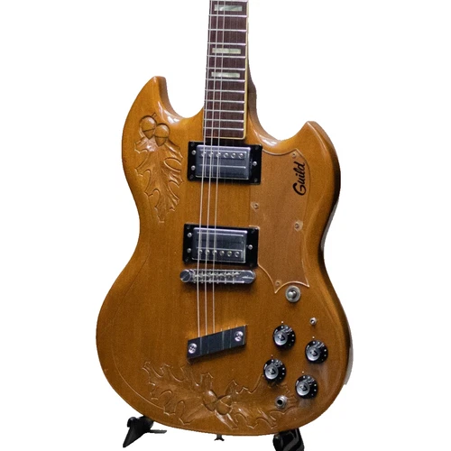 [GUILD] S-100 Standard with Carved Top Natural USA 1975 Vintage Electric Guitar