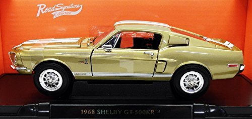 Road Signature 1/18 Scale Model Car 92168 - 1968 Shelby GT-500KR - Gold - Picture 7 of 9