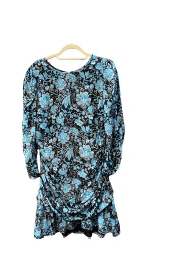Tanya Taylor Women Turquoise Floral Paisley Raven… - image 1