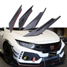 For Honda Civic 4 Carbon Fiber Front Bumper Canards Diffuser Lip Splitter Fins