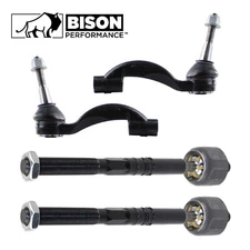 Bison Performance 4pc Inner & Outer Steering Tie Rod End Kit For Caddy ATS RWD