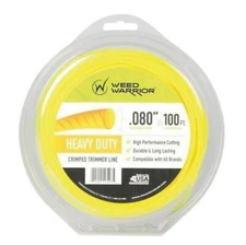 WEED WARRIOR HEAVY DUTY CRIMPED TRIMMER LINE .080" X 100' LENGTH MADE IN USA