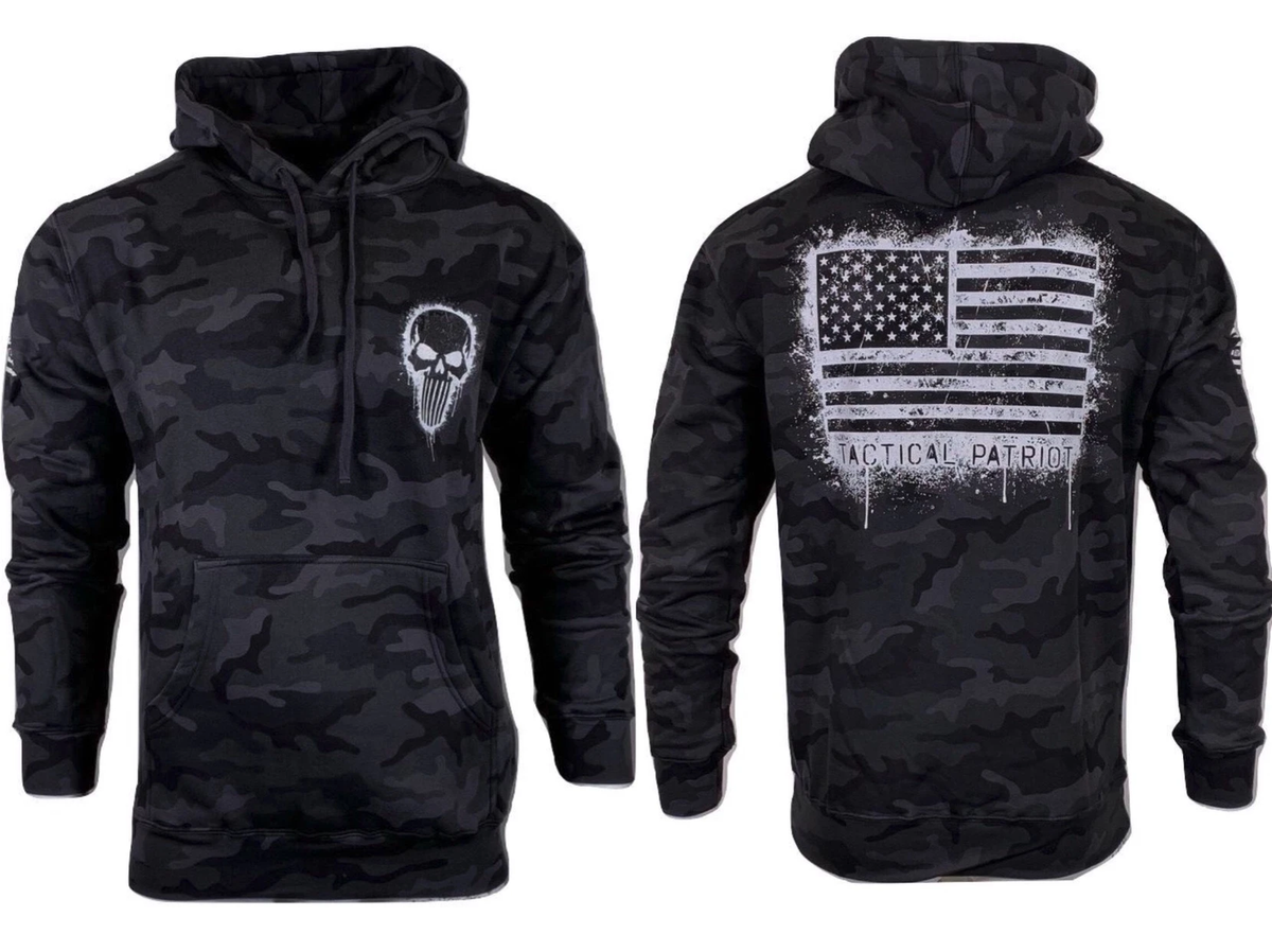 Sudadera Táctico Patriota Sudadera Con Capucha Táctico Patriota Para Hombre - Color Negro, Estilos Militar Y Biker Hoodie Militar Patriótico Howitzer - Foto 10