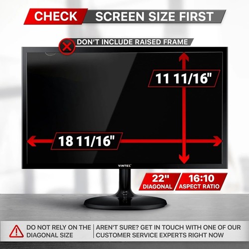 22 Inch 16:9 Computer Privacy Screen Filter for Widescreen Monitor and Laptop - Bild 2 von 9