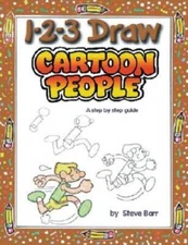 1-2-3 Draw Cartoon People: A Step-by-Step Guide - Paperback - GOOD
