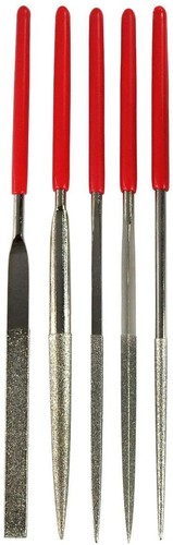 5pc 5.5" Diamond Needle File Set 3mm x 140mm x 50mm Carving Ceramics Tile Glass - Picture 2 of 3