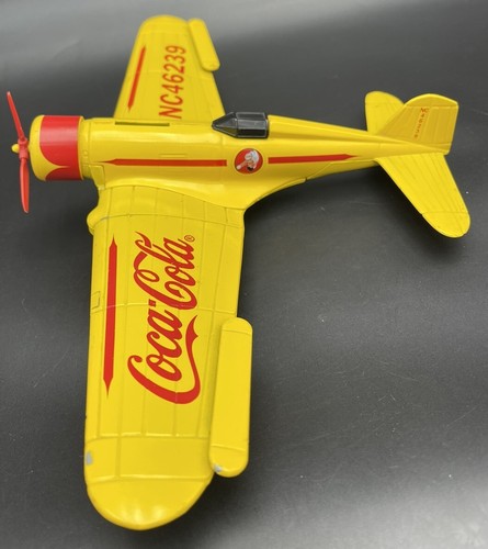 Coca Cola Airplane Bank ERTL NC46239 Die Cast Collectible Yellow and Red Vintage - Picture 5 of 10