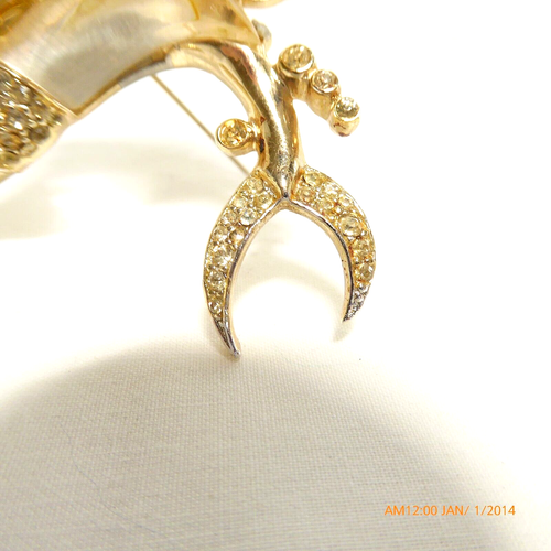 RARE VINTAGE CORO SWORDFISH MARLIN CLEAR LUCITE JELLY BELLY BROOCH PIN - Picture 3 of 7