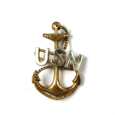 WWI US NAVY USN CHIEF PETTY OFFICER CPO CAP BADGE INSIGNIA