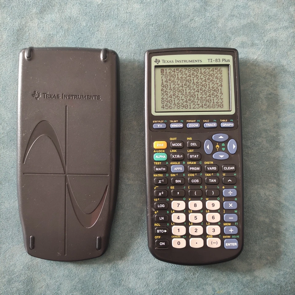 Texas Instruments TI-83 Plus Graphing Calculator With Cover Black -Used Working - Image 4 of 4