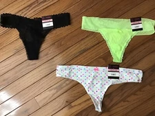 NWT NOBO No Boundaries Thong Panties Size Large  (LOT OF 3 Thongs) (T15-10)