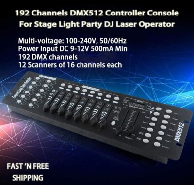 192 Kanäle DMX512 Controller Konsole for Lichteffekt Bühnenbeleuchtung Equipment