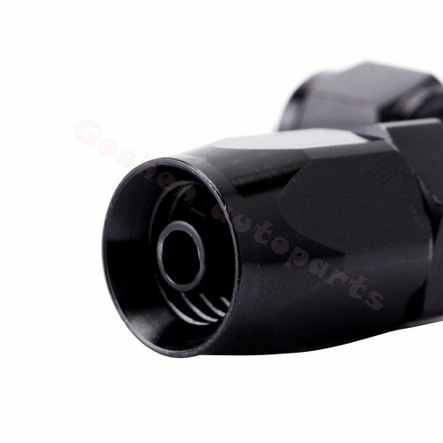 Qty2 AN -6 AN6 Hose Fitting Hose Ends 90 Degree Swivel Seal Stealth Black - Afbeelding 10 van 10