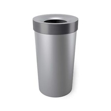 Vento 16.5 Gallon Grey Steel Trash Can Stylish Durable Kitchen Garbage Bin