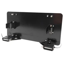 8 3/4" Stainless Steel Flip-Up Winch Roller Mount License Plate Holder Bracket
